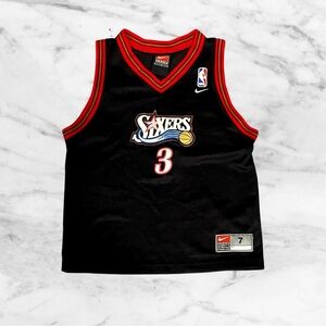 Philadelphia 76ers #3 Iverson Youth Jersey (Black/Red)